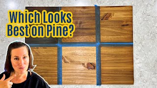 Testing Wood Stains On Pine To Find The Perfect Medium Brown Stain [upl. by Rehtae]