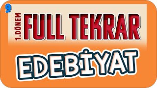 9Sınıf 1Dönem Edebiyat Full Tekrar 🔁 2023 [upl. by Cinderella573]