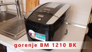 Хлебопечь Gorenje BM 1210BK Видео обзор  Распаковка и первое выпекание хлеба  bread machine [upl. by Silyhp556]