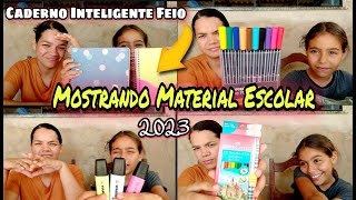 😬MOSTRANDO MATERIAL ESCOLAR 2023ME ARREPENDI DE TER COMPRADO CADERNO INTELIGENTE [upl. by Shirley]