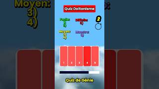 Quiz Daltonisme Teste ta vue avec ces 6 couleurs shorts quiz test [upl. by Rafaellle]