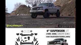 6quot Superlift Lift kit for ChevyGMC 1500 9906 [upl. by Aicac706]