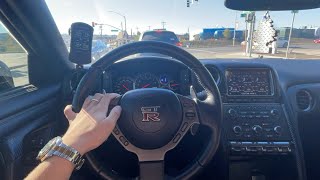 STRAIGHT PIPE POV 700 HP NISSAN GTR FBO AROUND THE CITY [upl. by Laurence]