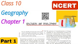 Class 10 Geography Chapter 1  Resources and Development  Mp Board  CBSE  Ncert [upl. by Drahnreb497]