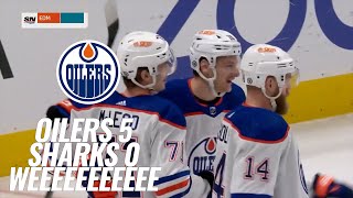 Oilers explode with a 4 goal 1st period Win 50 [upl. by Yblocaj]