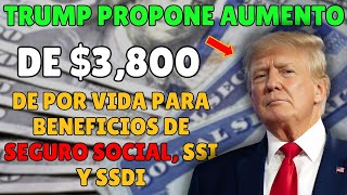 Trump Propone Aumento de 3800 de por Vida para Beneficios de Seguro Social SSI y SSDI [upl. by Batty]