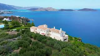 Luxury Villa Crete  Villa Olous Davis Cupsized tennis court olive groves 600yearold fireplace [upl. by Antebi818]