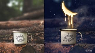 Melting Moon Effect Photo Manipulation Tutorial [upl. by Akehsyt52]