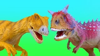 Dinosaur Fight ALLOSAURUS vs CARNOTAURUS Battle ไดโนเสาร์ 공룡 SuperFunReviews [upl. by Egief481]