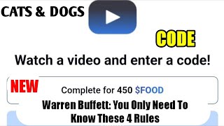 Warren Buffett You Only Need To Know These 4 Rules Cats amp Dogs YouTube Video Code Today Cats amp Dog [upl. by Nileve]