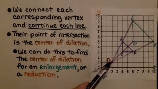 8th Grade Math 102c Center of Dilation Outside the Image [upl. by Adnoloy339]