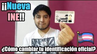 ¿Cómo tramitar tu INE por cambio de género Corrección de datos CDMX 2023 Chico Trans FTM [upl. by Yeslrahc378]