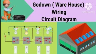 ware house wiring Godown Wiring Circuit  2 Easy Method [upl. by Noruq]