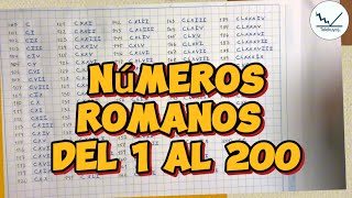 Números romanos del 1 al 200 [upl. by Enelime140]