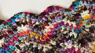 Crochet Moss Stitch Variegated in Waves  EASY  The Crochet Crowd [upl. by Ahsinert]