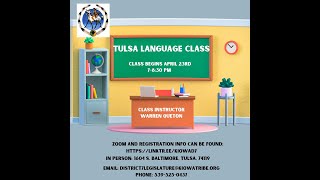 Tulsa Kiowa Language Class 1 [upl. by Abbie]