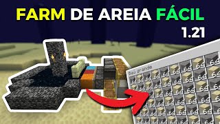 FARM de AREIA CONCRETO e CASCALHO  SIMPLES E EFICIENTE  Minecraft 121 [upl. by Diane-Marie]