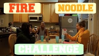 KOREAN FIRE NOODLE CHALLENGE⎮Vlogmas Day 14 [upl. by Eelnyl]