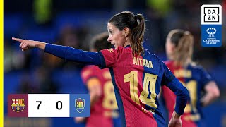 HIGHLIGHTS  FC Barcelona vs SKN StPölten  UEFA Womens Champions League 202425 Deutsch [upl. by Gonta864]