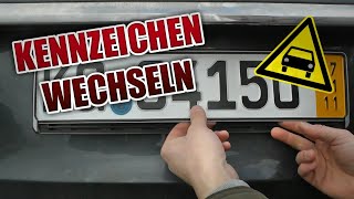 Kennzeichen am Auto wechseln  TOP ANLEITUNG  ohne Werkzeug [upl. by Berkly478]