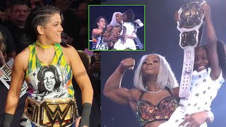 Jade Cargill reacts after sharing a moment with her daughter and Bayley  wwe news [upl. by Rossy]