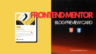 Create a Blog Preview Card  Frontend Mentor Challenge Using HTML amp CSS [upl. by Ainitsirk]