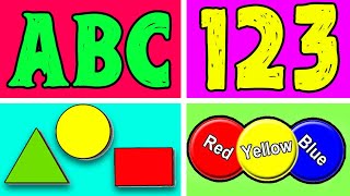 Pre School Learning Videos ABC Songs and Videos for Preschoolers  Alphabet  123  Colors  Shapes [upl. by Rexana]