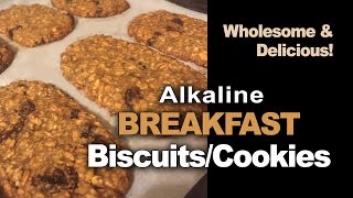 Alkaline Walnut Raisin Breakfast BiscuitsCookies [upl. by Ennovad]