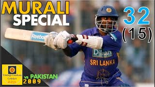 Muttiah Muralitharan 32 off 15 Balls vs Pakistan in 2009 set up Sri Lankan Victory in the first ODI [upl. by Acinhoj]