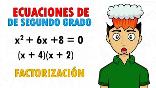 ECUACIONES DE SEGUNDO GRADO POR FACTORIZACIÓN Super facil  Para principiantes [upl. by Itaws]