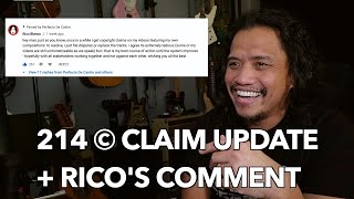 214 Copyright Claim UPDATE  Ricos Comment [upl. by Nehtanhoj]