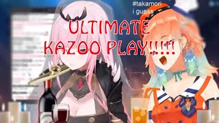 Mori Calliope play Hinotori  Takanashi Kiara with KAZOO [upl. by Lukasz]