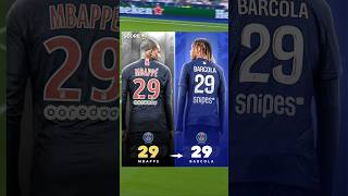 PSG Shirt Numbers Then➡️Now 🇫🇷💫 [upl. by Eldnar]