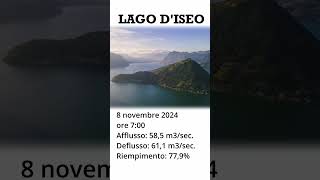 Lago dIseo livelli idrometrici 8 novembre 2024 ore 7 short [upl. by Thedric739]