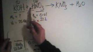 GCSE Titration Calculation KOH  HNO3  KNO3  H2O [upl. by Kreitman]