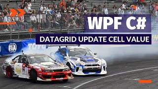 WPF C DataGrid Update cell value example [upl. by Einnal364]