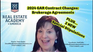 2024 GAR Contract Changes  Brokerage Agreements NEwGARContract [upl. by Casady]