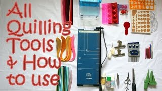 14 Quilling Tools Demo amp How to Use Basic Quilling Tools  Tutorial [upl. by Sivie102]