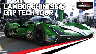 Romain Grosjean Explains the NEW Lamborghini SC63 Hybrid Race Car  IMSA GTP Tech Tour [upl. by Obie]