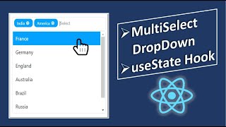 How to Build  Implement Reactjs MultiSelect Dropdown using useState Hook [upl. by Gillie]