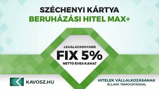 Széchenyi Kártya Beruházási Hitel MAX [upl. by Ettennaj]