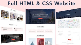 How To Make Website Using HTML amp CSS  Full Responsive Multi Page Website Design Step by Step [upl. by Kotta]