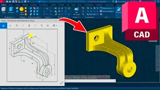 Comment faire une Modélisation 3D sur AutoCAD  Partie 22 [upl. by Kris323]