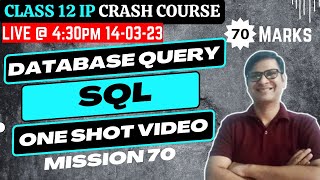 Database Query Using SQL  One Shot Video  Class 12 Informatics Practices [upl. by Dranyam521]