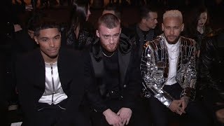 Rome Flynn Neymar Ross Lynch Charles Melton and more Front Row at Balmain Fashion Show [upl. by Ab]