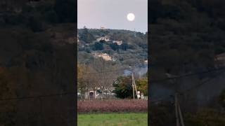 Pleine lune qui se lève sur la chapelle Ste Apollonie les Assions Ardèche 15112024 pianomusic [upl. by Maillij10]