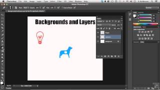 Adobe Photoshop CC Tutorial  Backgrounds And Layers [upl. by Amikahs]