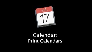 How to Print Calendars with the Mac Calendar App [upl. by Nodnek]