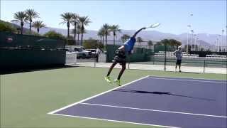 Nick Kyrgios  Slow Motion Serves  Indian Wells 2015 [upl. by Sherry]