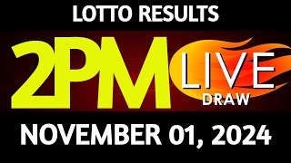 Lotto Result Today 200 pm draw November 01 2024 Friday PCSO LIVE [upl. by Ainex939]